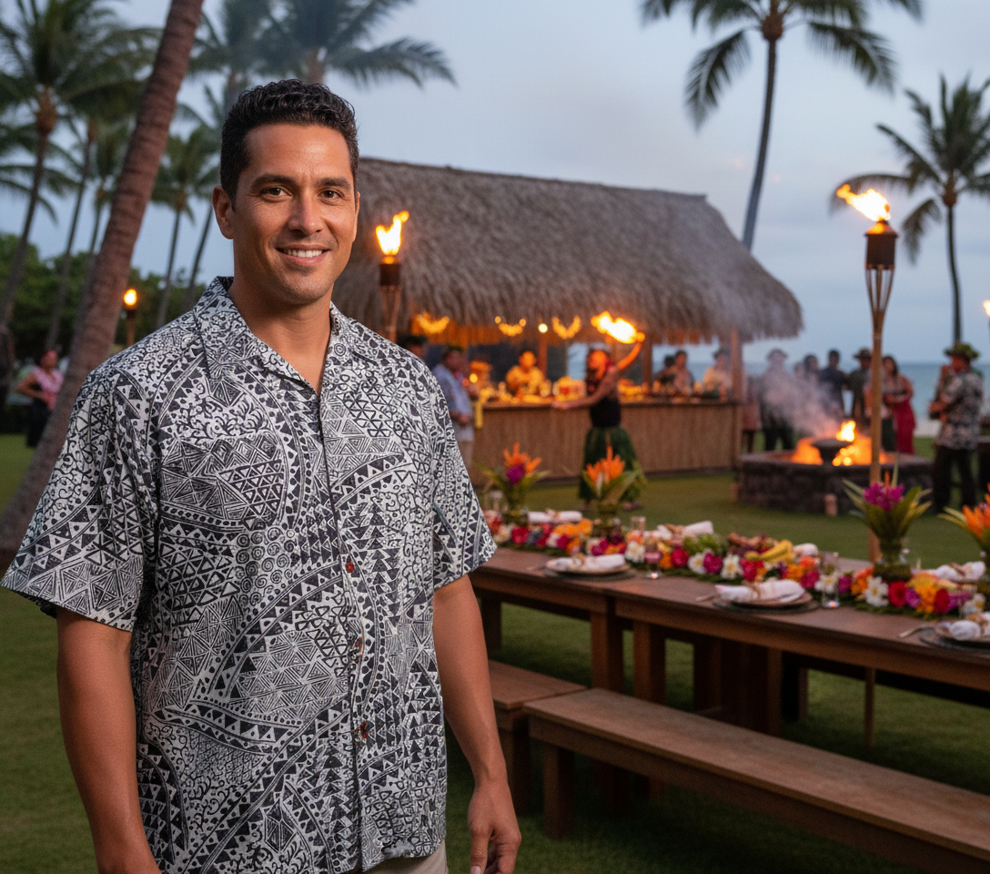 Go Barefoot Hawaiian men's cotton shirt — authentic Made in Hawaii